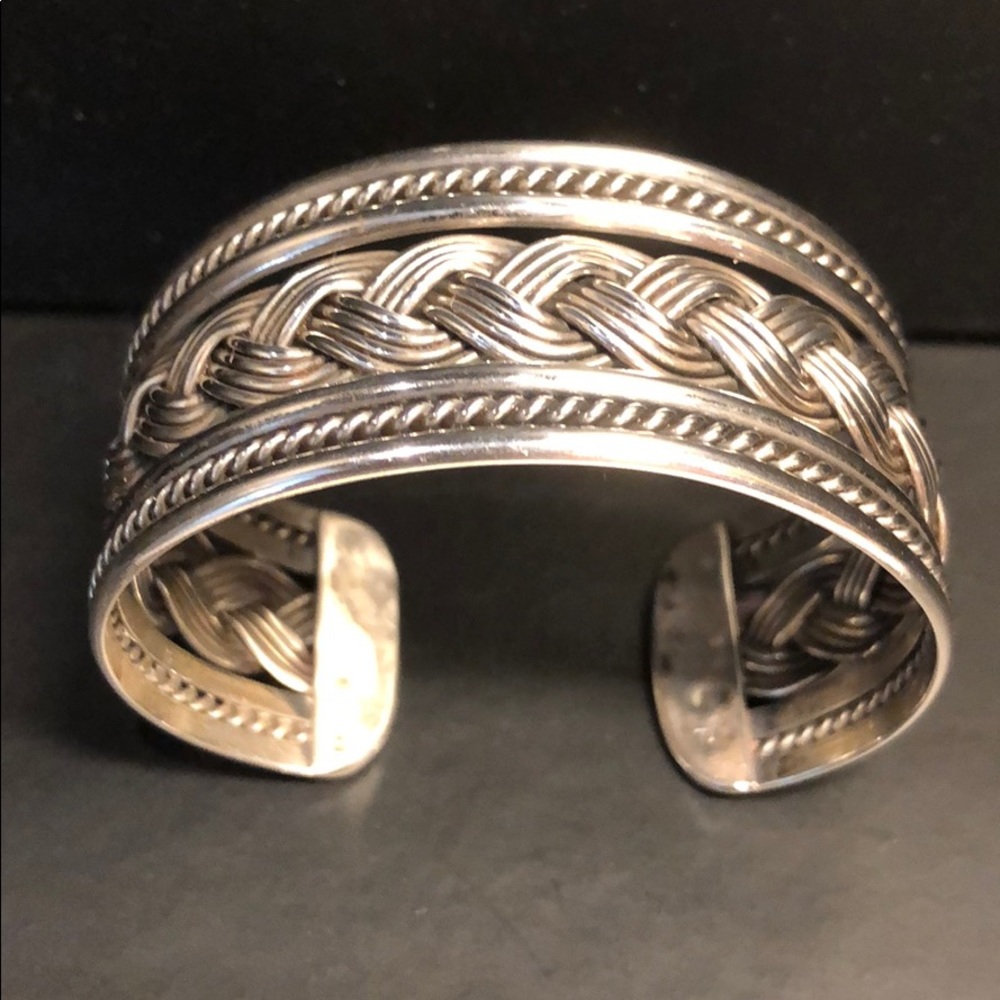 VINTAGE NAVAJO Sterling Braid Design BRACELET
